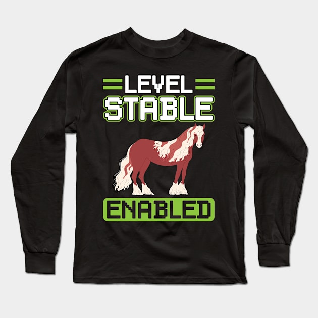 Level Stable Enabled - Clydesdale Long Sleeve T-Shirt by Peco-Designs